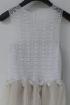 SWAYING/KNIT crochet stitching rotating skirt SW212LS18 white